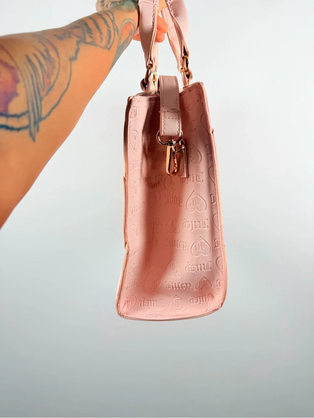 Juicy Couture Light Pink Embossed Logo Tote